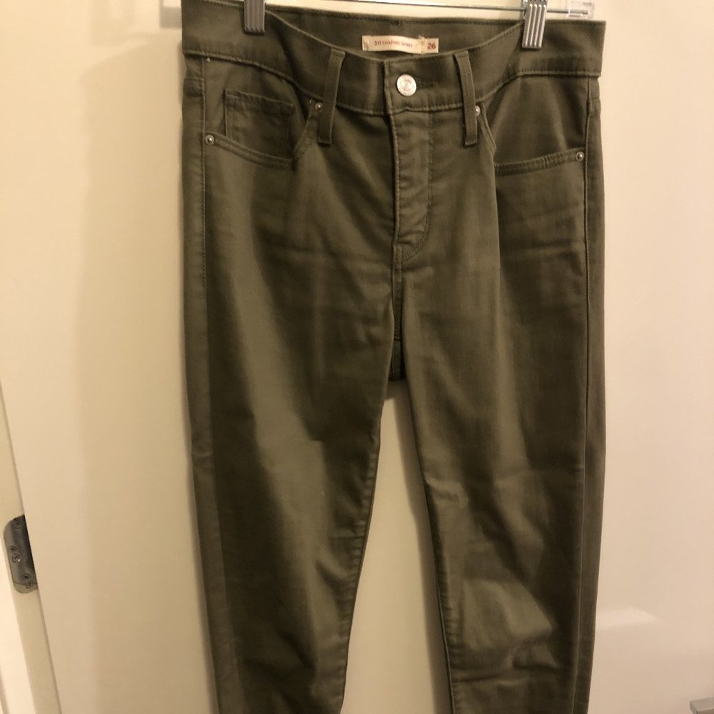 Levi's Olive Green 311 Skinny Jeans